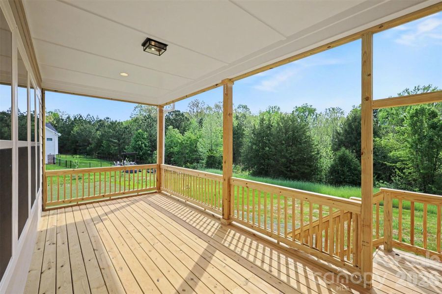 Exterior details and patio area of a home in Edmunds Farm, Clover (Image 24).