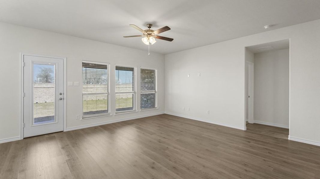 Representative unfurnished interior of a home built from the Wimberley by D.R. Horton in Elevon, Lavon (Image 11). Representative unfurnished interior of a home built from the Wimberley by D.R. Horton in Elevon, Lavon (Image 11).