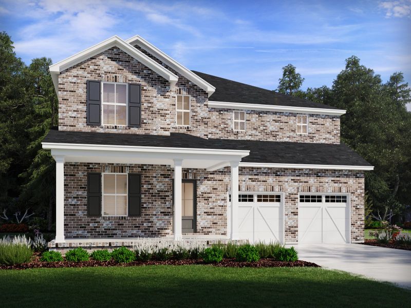 Front exterior of a new home in Station Hill - Reserve Series, Franklin, TN, highlighting curb appeal (Image 1). Front exterior of a new home in Station Hill - Reserve Series, Franklin, TN, highlighting curb appeal (Image 1).