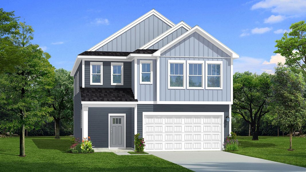 Elevation 5 rendering of the Neroli home plan by DRB Homes