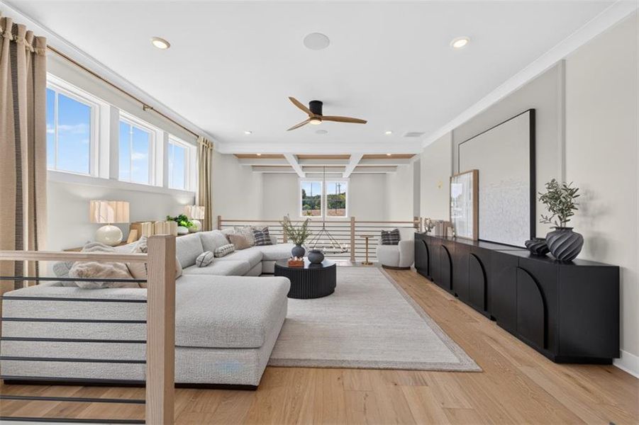 Furnished interior view inside a new home in Villages at Sharon Springs, Cumming (Image 28).