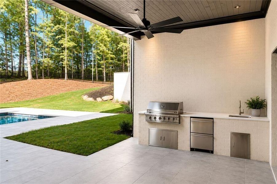 Exterior details and patio area of a home in , Alpharetta (Image 46).