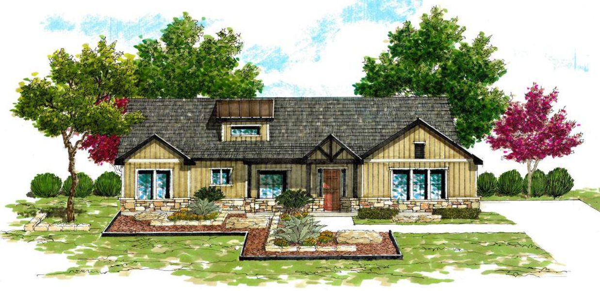 Representative rendering of the exterior for the 2308 by Texas Homes (Image 9).