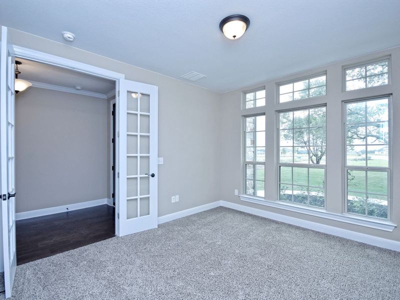 Representative unfurnished interior of a home built from the Madera II by Giddens Homes in Scofield Farms Estates, Georgetown (Image 391).