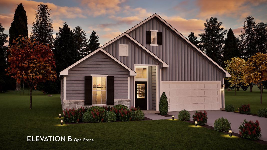 Representative exterior photo of a completed home built from the Glenwood by CastleRock Communities in Dorris Farm, White House, TN (Image 21).