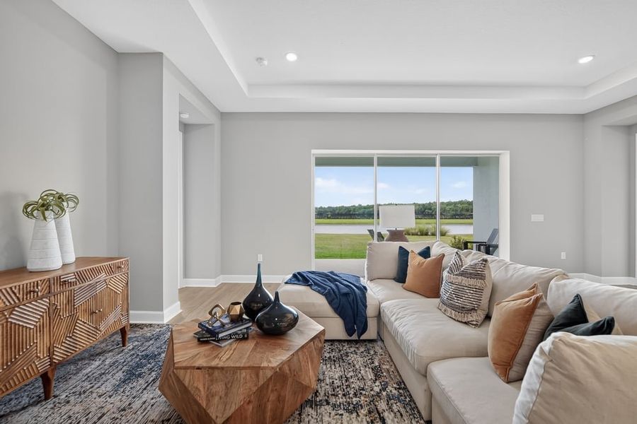 Representative furnished interior of a home built from the Ambra by Taylor Morrison in Center Lake Ranch Community Group Page, St. Cloud (Image 12).