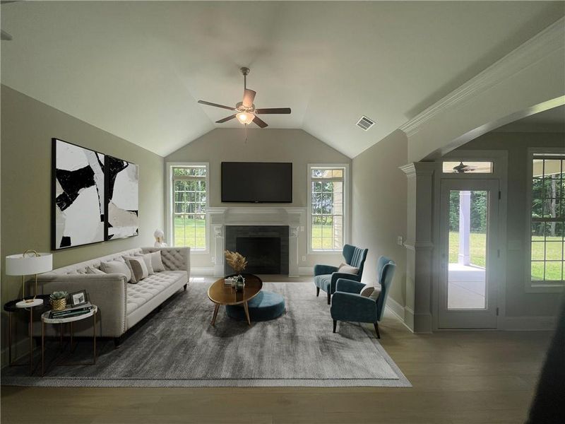 Furnished interior view inside a new home in , Conyers (Image 5). Furnished interior view inside a new home in , Conyers (Image 5).