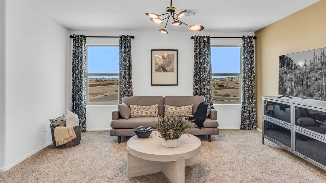 Furnished interior view inside a new home in Coronet at Gladden Farms, Marana (Image 30). Furnished interior view inside a new home in Coronet at Gladden Farms, Marana (Image 30).