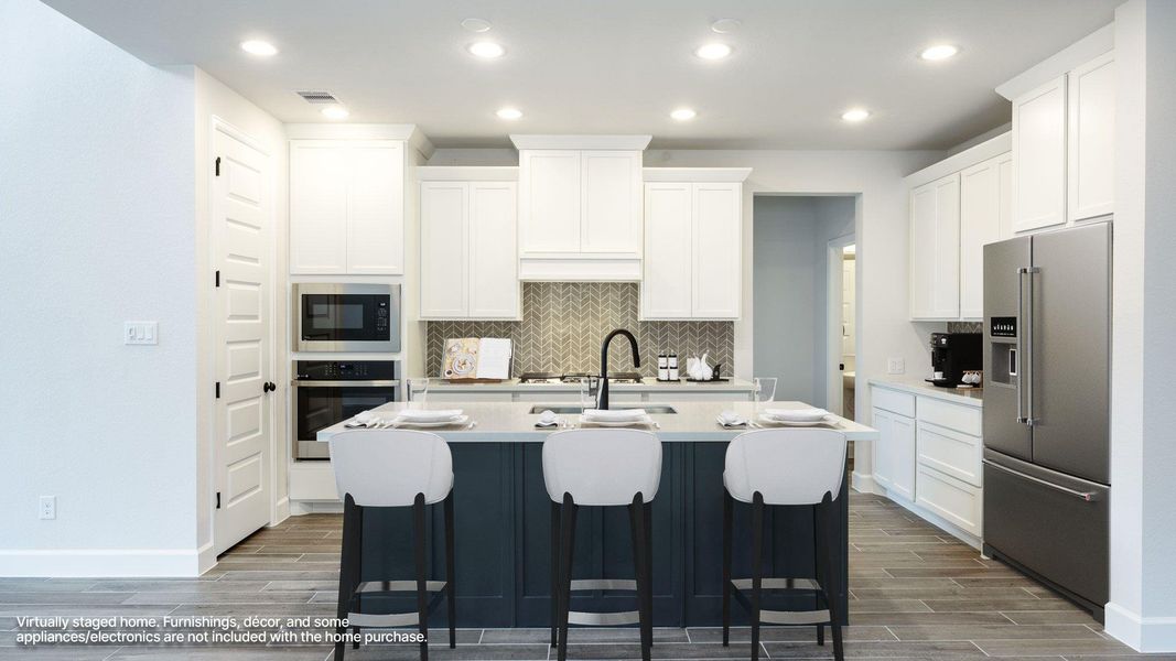 Furnished interior view inside a new home in Lariat 45', Liberty Hill (Image 6). Furnished interior view inside a new home in Lariat 45', Liberty Hill (Image 6).