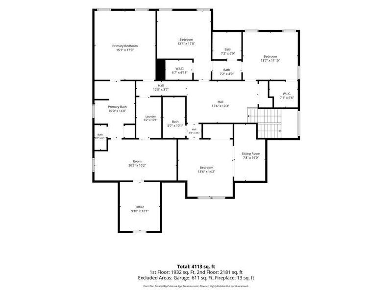 2D floor plan layout of this home in , Dawsonville, GA (Image 6).