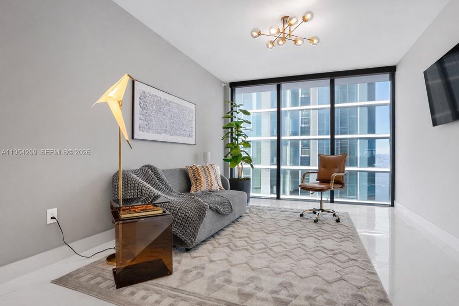 Furnished interior view inside a new home in , Miami (Image 34).