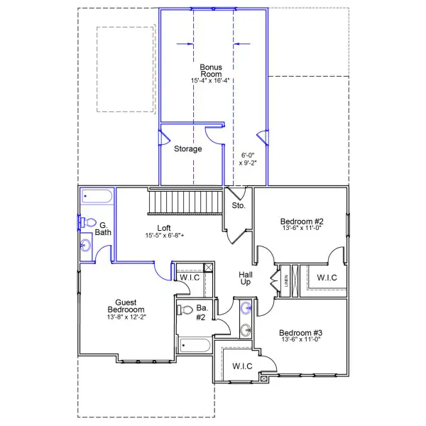 2D floor plan layout of this home in Rogers Spring, Graham, NC (Image 3).