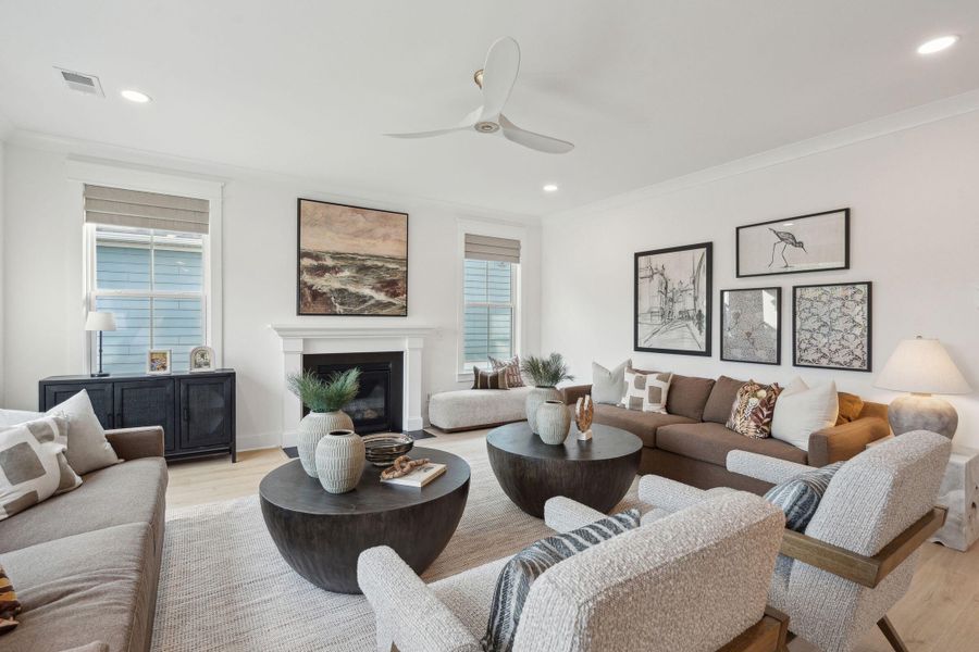 Furnished interior view inside a new home in Tidewater at Lakes of Cane Bay, Summerville (Image 25).