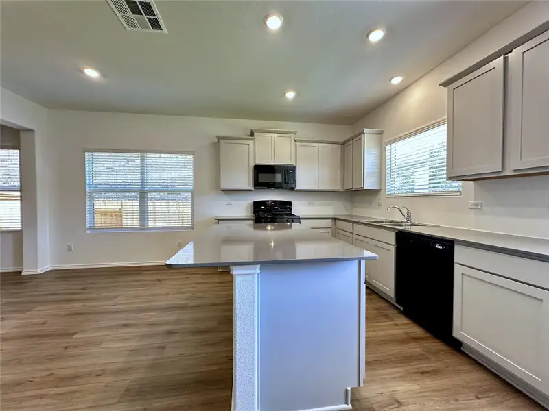 The refrigerator is included.