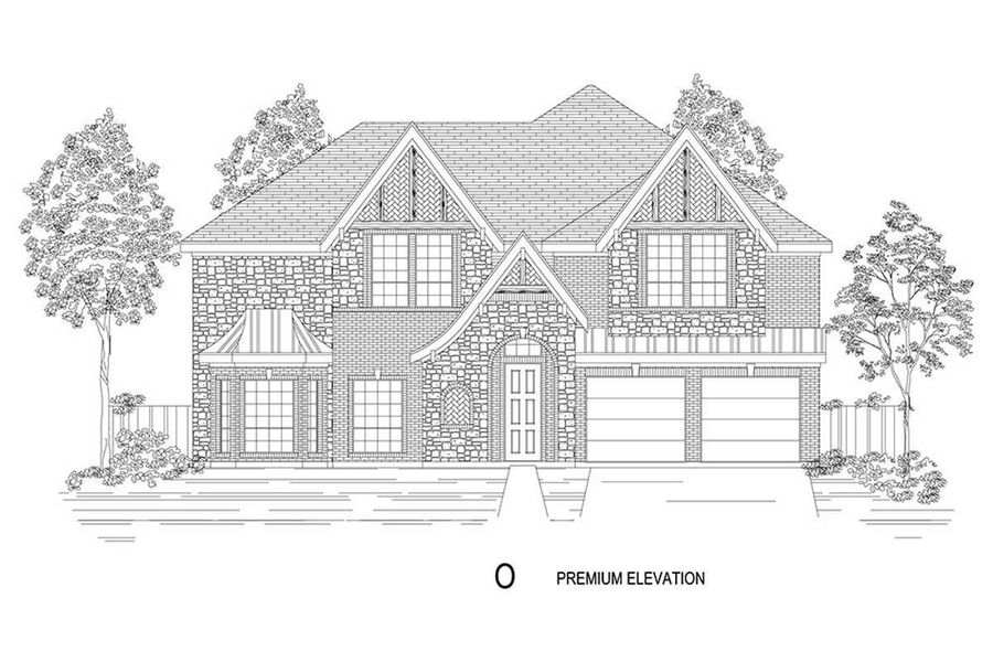 Representative rendering of the exterior for the Brentwood 3F (w/Media) by First Texas Homes (Image 21).