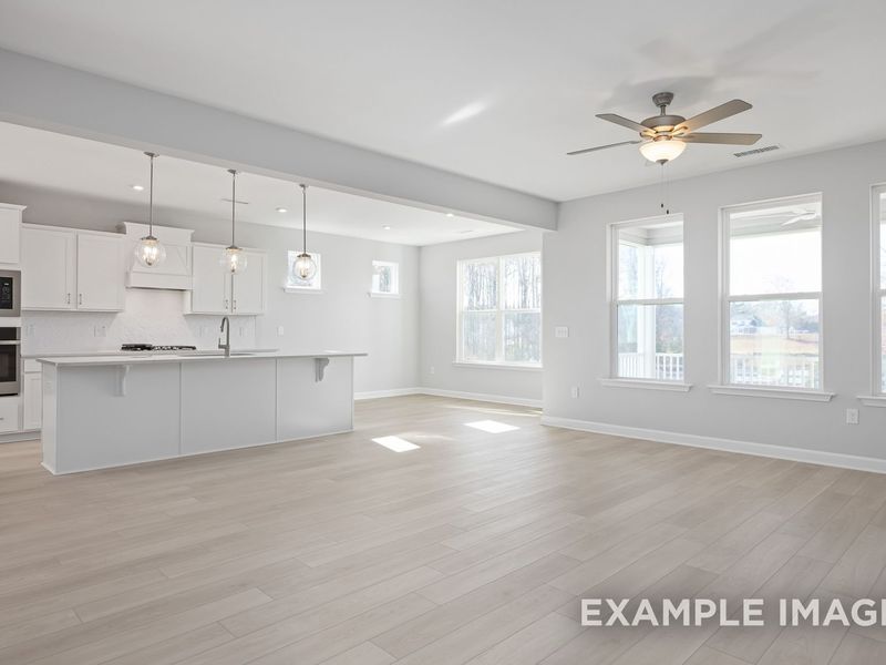 Representative unfurnished interior of a home built from the The Cypress II by Davidson Homes LLC in Tobacco Road, Angier (Image 24). Representative unfurnished interior of a home built from the The Cypress II by Davidson Homes LLC in Tobacco Road, Angier (Image 24).