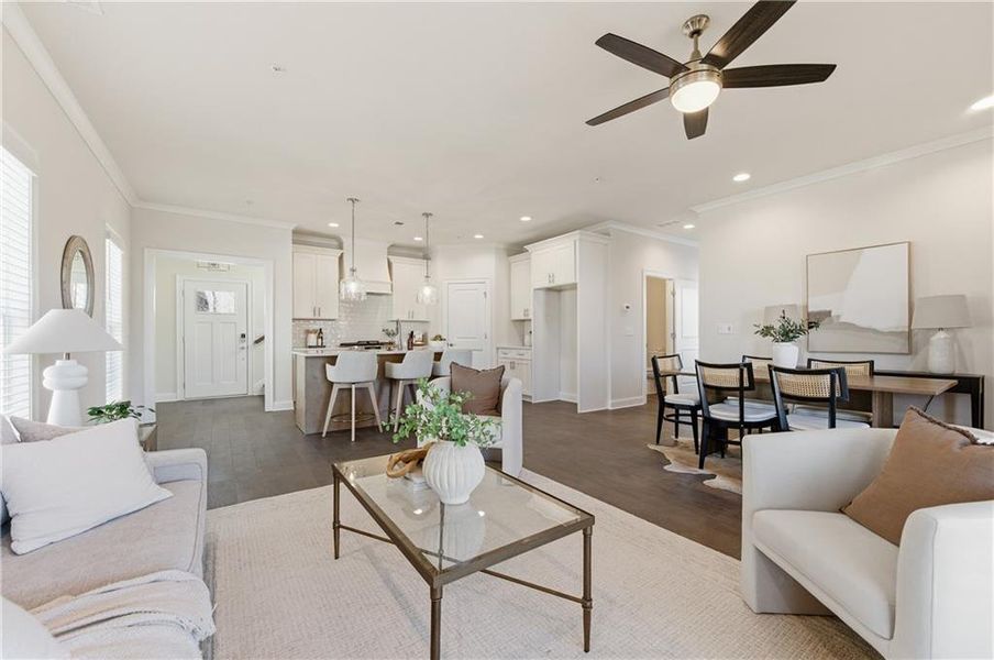 Furnished interior view inside a new home in , Marietta (Image 9). Furnished interior view inside a new home in , Marietta (Image 9).
