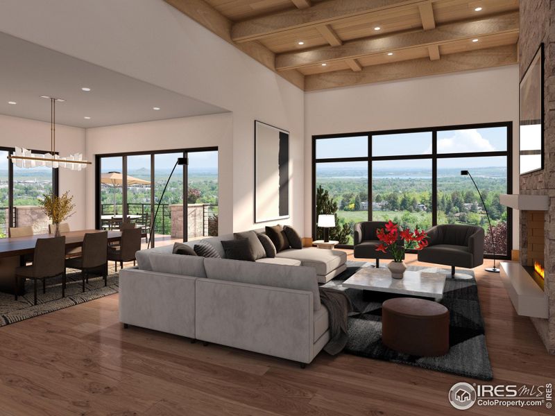 Rendering. Living /Dining areas