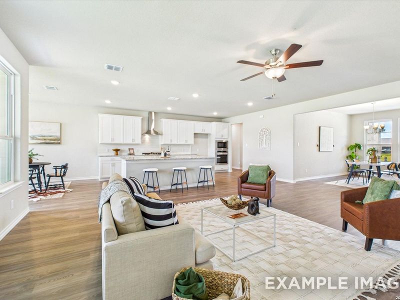 Furnished interior view inside a new home in Potranco Oaks, Castroville (Image 8). Furnished interior view inside a new home in Potranco Oaks, Castroville (Image 8).
