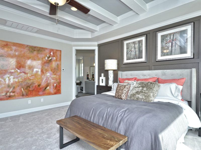 Representative furnished interior of a home built from the San Simeon I by Giddens Homes in Clearwater Ranch, Liberty Hill (Image 208).