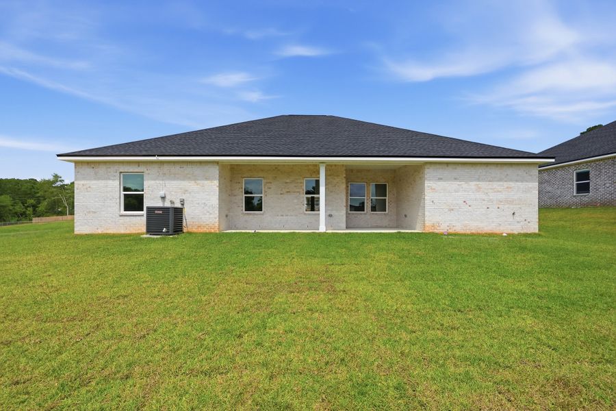Exterior details and patio area of a home in Southern Charm, Crestview (Image 3). Exterior details and patio area of a home in Southern Charm, Crestview (Image 3).