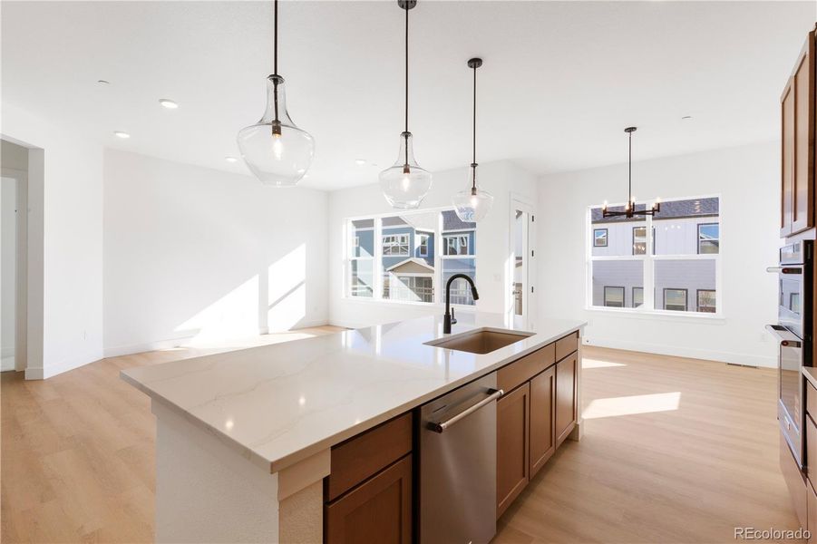 Furnished interior view inside a new home in Dillon Pointe - Journey, Broomfield (Image 10).