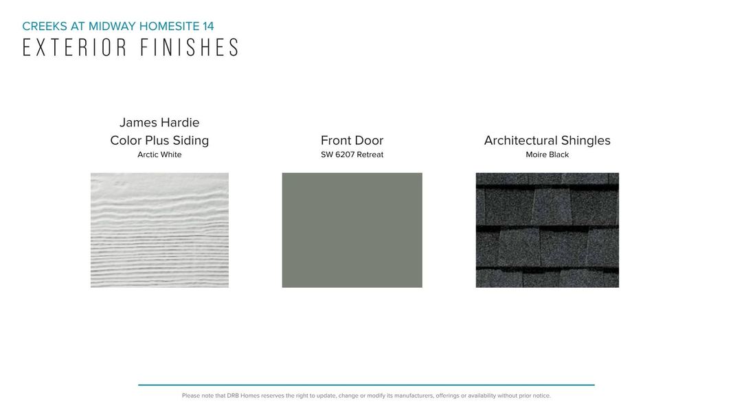 Sample of building materials used in homes in Creeks at Midway, Anderson (Image 32). Sample of building materials used in homes in Creeks at Midway, Anderson (Image 32).