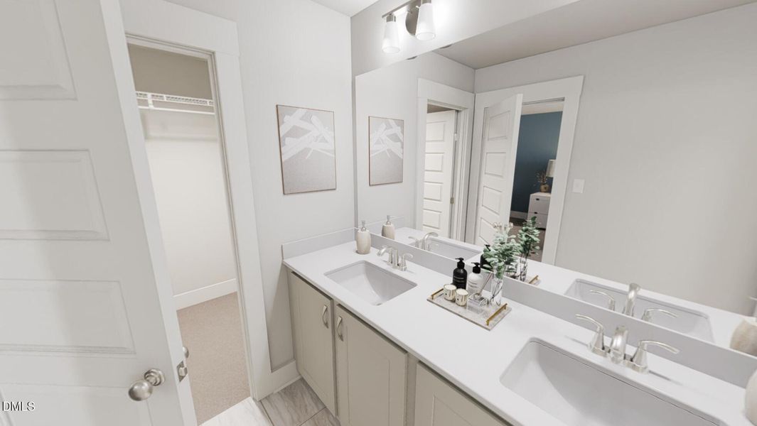 Primary bathroom rendering