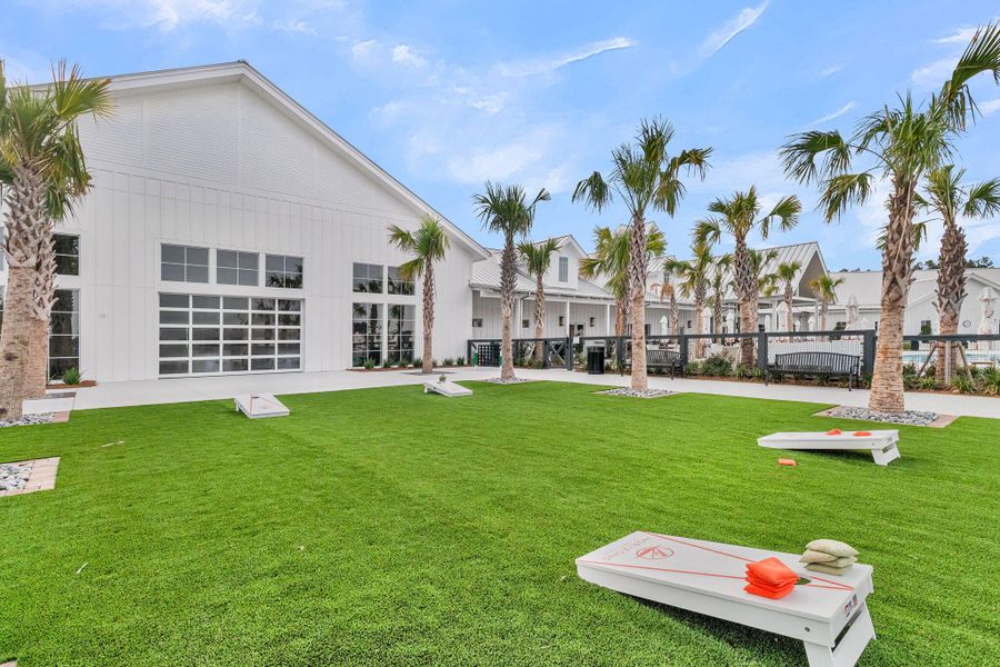 Exterior details and patio area of a home in Horizons at Summers Corner | 55+, Summerville (Image 28).