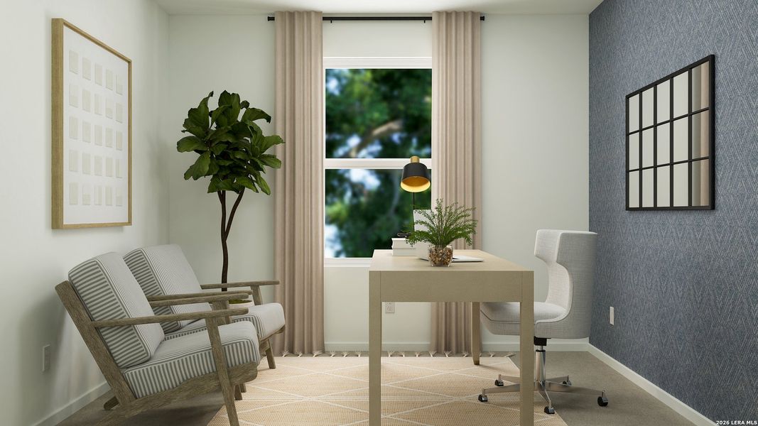 Furnished interior view inside a new home in Tres Laurels, San Antonio (Image 14).