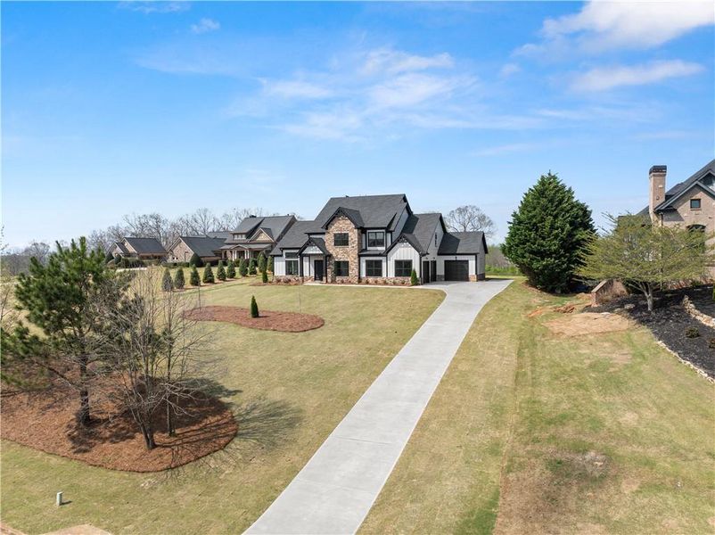 Front exterior of a new home in , Dawsonville, GA, highlighting curb appeal (Image 27).