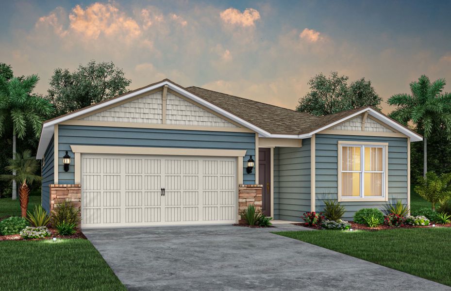 Craftsman with Stone Elevation | C1 with Stone Craftsman with Stone Elevation | C1 with Stone