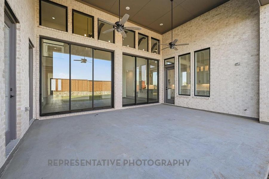 Exterior details and patio area of a home in Mosaic, Prosper (Image 2).