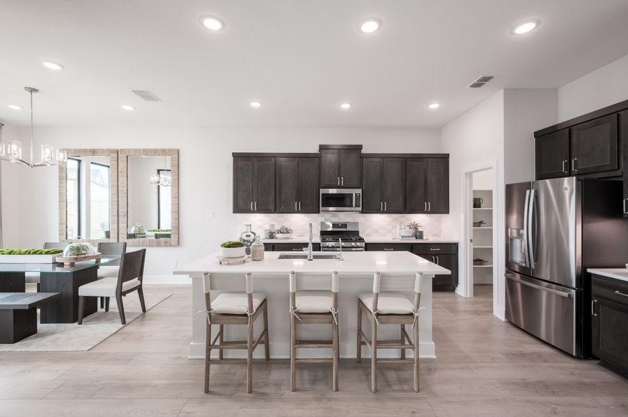 Representative furnished interior of a home built from the Goldeneye by Tri Pointe Homes in Jubilee 50′, Hockley (Image 66).
