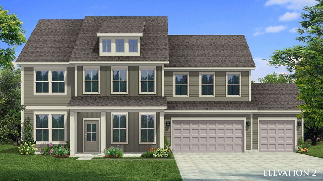 Representative exterior photo of a completed home built from the Townsend by DRB Homes in McBride, Indian Trail, NC (Image 18).
