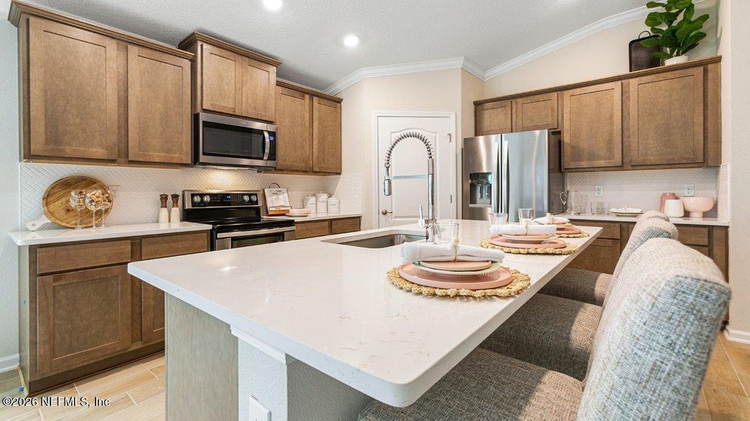 Furnished interior view inside a new home in Sawmill Branch, Palm Coast (Image 14).