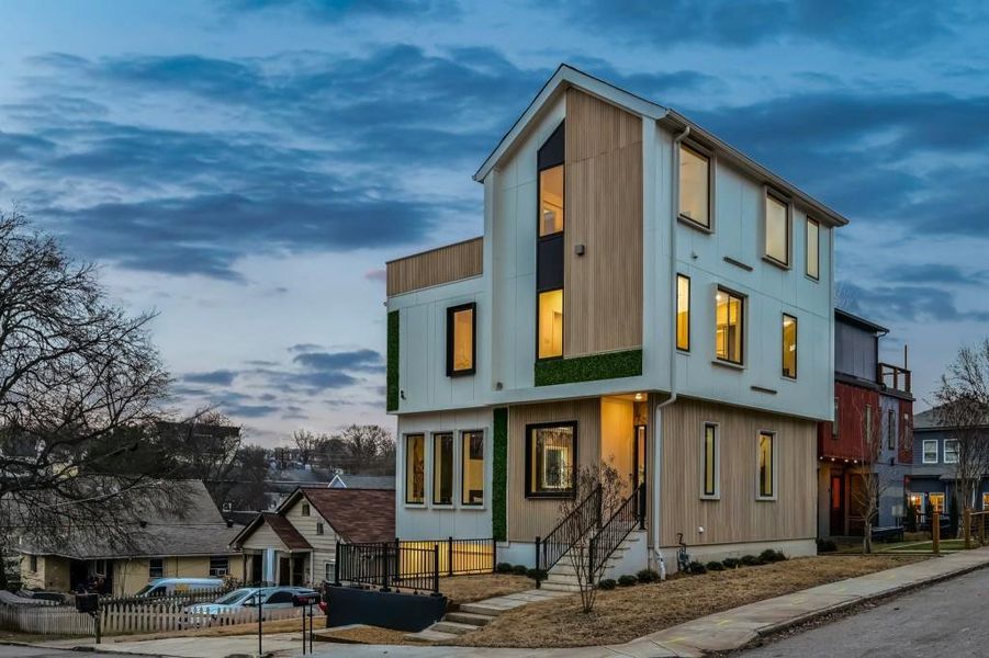 Front exterior of a new home in , Atlanta, GA, highlighting curb appeal (Image 26).