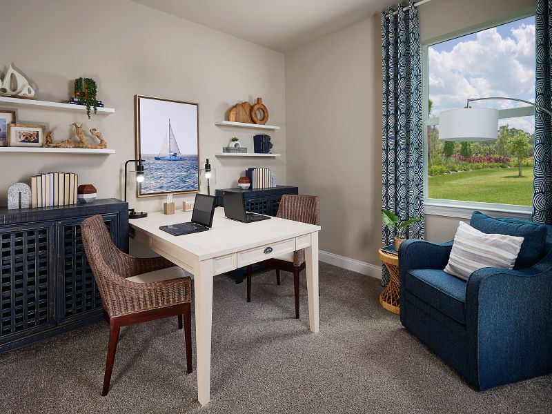 Furnished interior view inside a new home in Legends Preserve - Signature Series, Daytona Beach (Image 9).