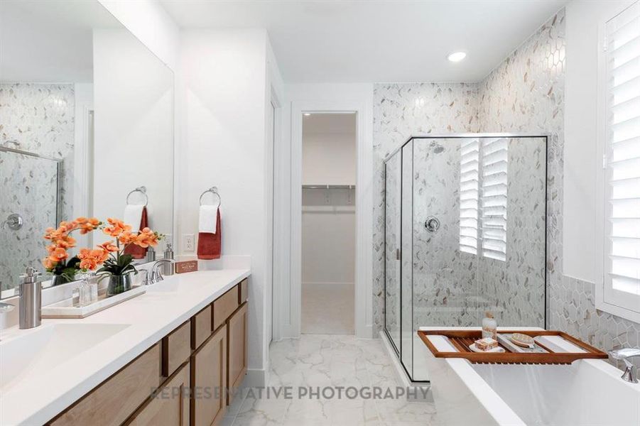 Furnished interior view inside a new home in Sonoma Verde: 60ft. lots, McLendon-Chisholm (Image 39).