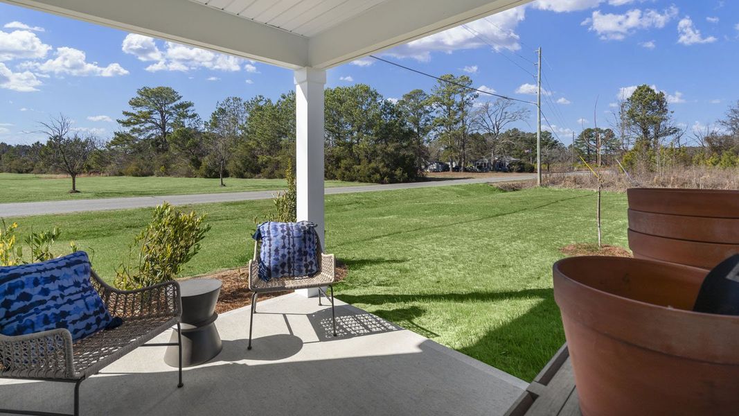 Representative exterior details of a home built from the CALI by D.R. Horton in Magnolia Grove, Goldsboro (Image 3).