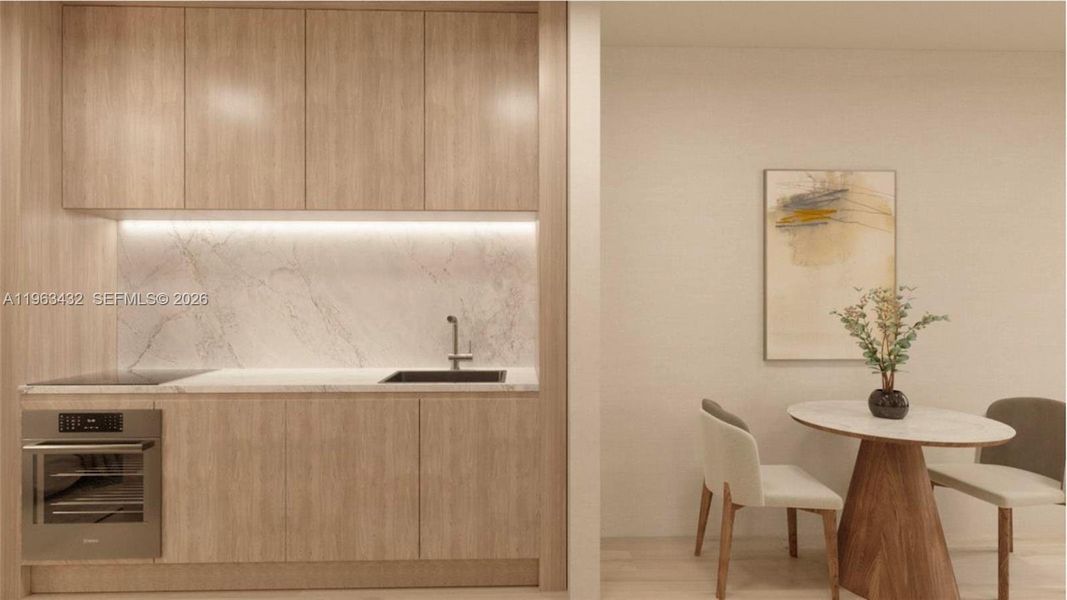 Furnished interior view inside a new home in , Miami Beach (Image 8).