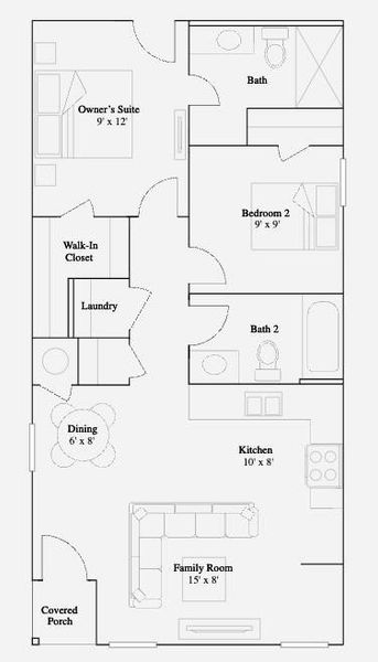 2D floor plan layout of this home in Santa Fe Village, Cleveland, TX (Image 2). 2D floor plan layout of this home in Santa Fe Village, Cleveland, TX (Image 2).