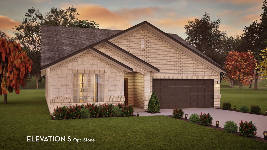 Representative exterior photo of a completed home built from the Creede by CastleRock Communities in Solterra, Mesquite, TX (Image 19). Representative exterior photo of a completed home built from the Creede by CastleRock Communities in Solterra, Mesquite, TX (Image 19).