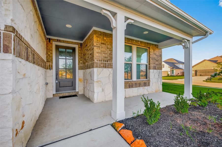 Custom 8ft wood & glass front door.
