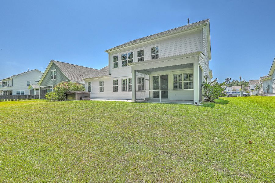 Exterior details and patio area of a home in The Ponds, Summerville (Image 2). Exterior details and patio area of a home in The Ponds, Summerville (Image 2).