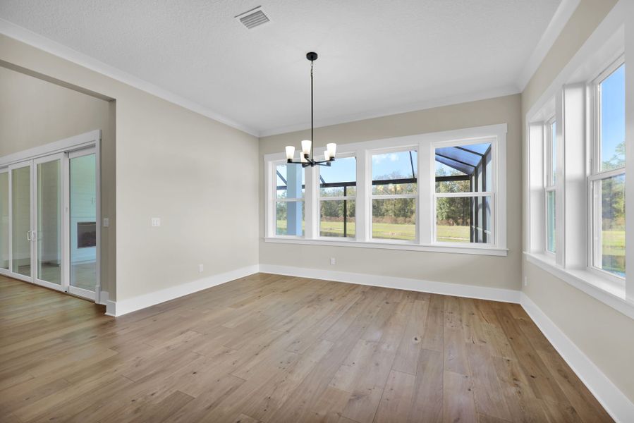 Representative unfurnished interior of a home built from the Seaside by Riverside Homes in Hidden Creek at SilverLeaf, St. Augustine (Image 96). Representative unfurnished interior of a home built from the Seaside by Riverside Homes in Hidden Creek at SilverLeaf, St. Augustine (Image 96).