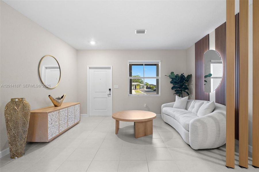 Furnished interior view inside a new home in Hawthorne at Galiano Pointe, Miami (Image 35). Furnished interior view inside a new home in Hawthorne at Galiano Pointe, Miami (Image 35).