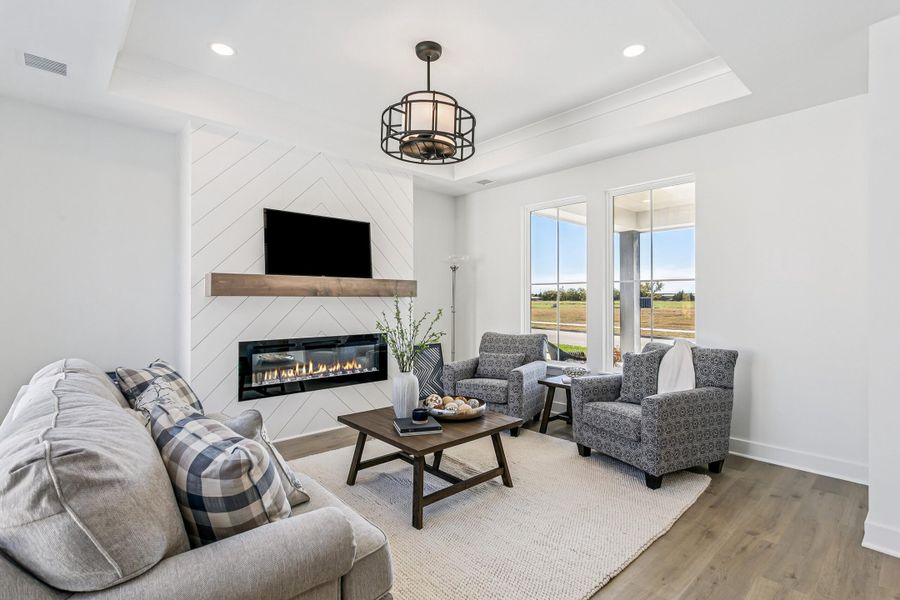 Representative furnished interior of a home built from the Clay by Perfection Builders in The Courtyards at Cornerstone, Andover (Image 5).