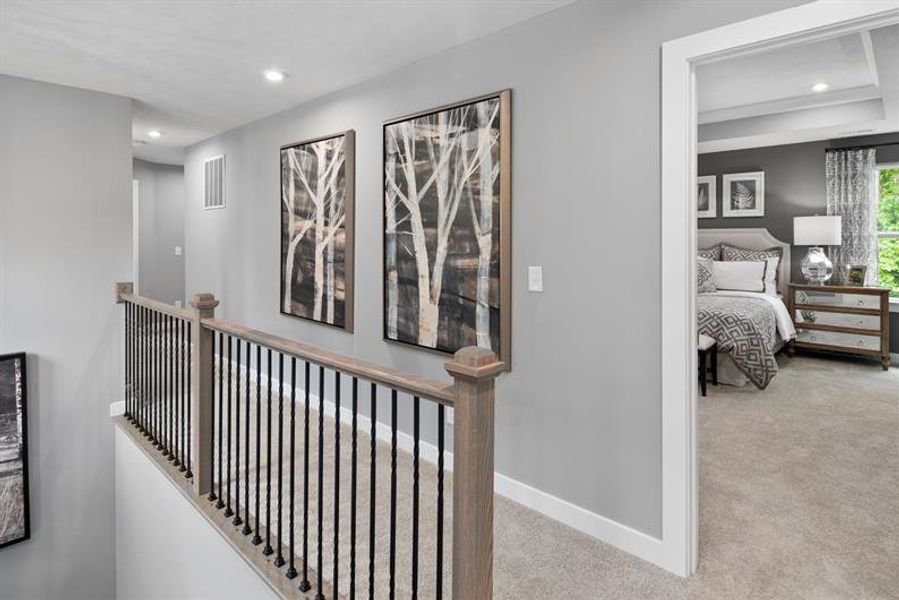 Representative furnished interior of a home built from the Roanoke by Ryan Homes in Flora Estates, Moyock (Image 9). Representative furnished interior of a home built from the Roanoke by Ryan Homes in Flora Estates, Moyock (Image 9).