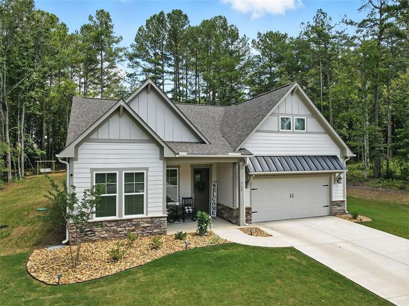Front exterior of a new home in , Ellijay, GA, highlighting curb appeal (Image 21).